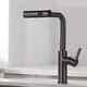 Innovative Rainfall Design Kitchen Sink Mixer Tap 360 Degree Black