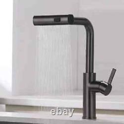 Innovative Rainfall Design Kitchen Sink Mixer Tap 360 Degree Black