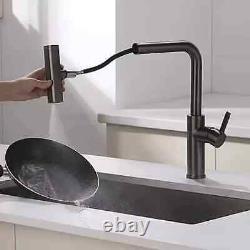 Innovative Rainfall Design Kitchen Sink Mixer Tap 360 Degree Black