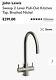 John Lewis Swoop 2 Lever Pull-Out Kitchen Tap, Brushed Nickel New Boxed RRP £269