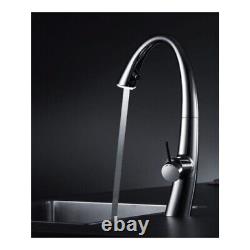 KWC Zoe kitchen pull-out tap with LED light Matte Black