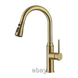 Kitchen Faucet Spray Gold Swivel Sink Mixer Watermark Tap Pull Out Folding Spray