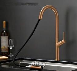 Kitchen Faucet Stainless Steel Sink Tap Brushed Rose Gold withPull Out Sprayer