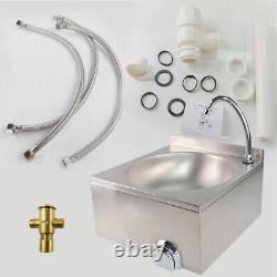 Kitchen Knee Operated Wash Sink Tap Hands Free Basin Commercial Stainless Steel