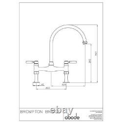 Kitchen Sink Mixer Tap Abode Brompton Chrome Bridge AT3020