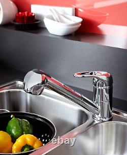 Kitchen Sink Mixer Tap with Pull-Out Hose and Spray Convenient and Stylish