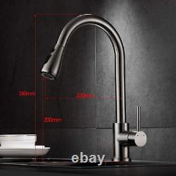 Kitchen Sink Mixer Tap with Pull down Sprayer Brushed Nickel, Single