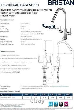 Kitchen Sink Mixer Tap with Swivel Spout Chrome Bristan