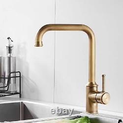 Kitchen Sink Tap Antique Brass Single Lever Kitchen Mixer Tap with Swivel Spout