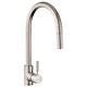 Kitchen Sink Tap Single Lever Mono Pull Out Spray Mixer Brushed Swivel Spout