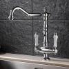 Kitchen Sink Taps Basin Mixer Tap Dual Lever Monobloc Brass Traditional Faucet B