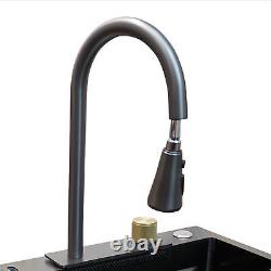 Kitchen Sink With Tap Multi-Purpose Nano Wash Basin Single Creative Sinks Black