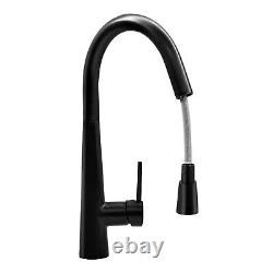 Kitchen Sink and Tap Set Pull Out Mixer Stainless Steel Gunmetal Black Topmount