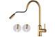 Kitchen Tap Brushed Gold, Kitchen Taps with Pull Out Spray Kitchen Sink Premium