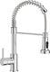 Kitchen Tap, Spring Kitchen Sink Mixer Tap With Pull Down Sprayer, Chrome FORIOUS