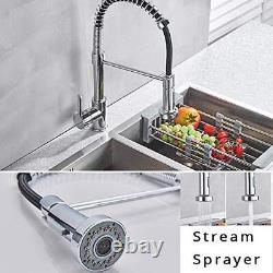 Kitchen Tap with Pull Down Lead-Free Spring Kitchen Sink Mixer tap Solid Brass