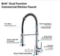 Kitchen Tap with Pull Down Lead-Free Spring Kitchen Sink Mixer tap Solid Brass