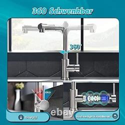 Kitchen Taps with Pull Out Spray, Kitchen Sink Mixer Tap 360° Swivel
