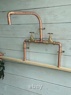 Kitchen sink mixer tap copper