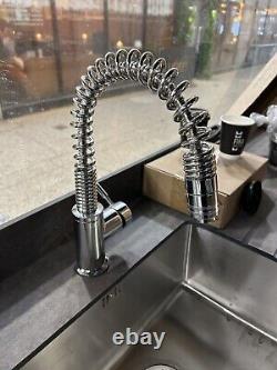 Kitchen tap with pull out and swivel spout