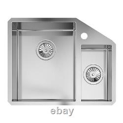 Kohler True Kitchen Sink 1.5 Bowl Undermount LH Stainless Steel Waste 577x465mm