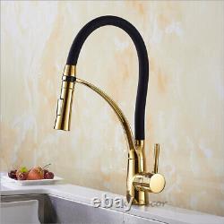 Light Luxury Kitchen Sink Single Hole Mixer Taps Monobloc Swivel Spout Faucet