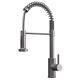 Liquida CT593BS Brushed Steel Spring Kitchen Mixer Tap With Pull Out Spray Head