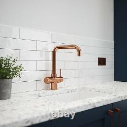 Liquida Copper 3-in-1 Boiling Kitchen Hot Water Tap With Tank & Filter