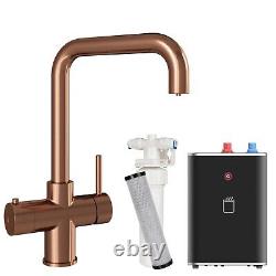 Liquida Copper 3-in-1 Boiling Kitchen Hot Water Tap With Tank & Filter