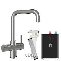 Liquida HT40CH 3-in-1 Boiling Hot Water Chrome Kitchen Tap, Tank & Filter