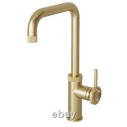 Liquida LB419BR Industrial Style Single Lever Brushed Brass Kitchen Mixer Tap