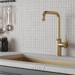 Liquida LB419BR Industrial Style Single Lever Brushed Brass Kitchen Mixer Tap