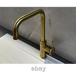 Liquida LB419BR Industrial Style Single Lever Brushed Brass Kitchen Mixer Tap