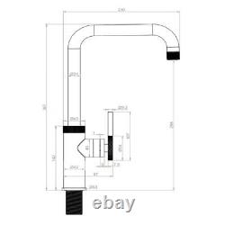 Liquida LB419BR Industrial Style Single Lever Brushed Brass Kitchen Mixer Tap