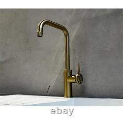 Liquida LB419BR Industrial Style Single Lever Brushed Brass Kitchen Mixer Tap