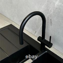 Liquida W19BL Single Lever Pull Out Head Black Kitchen Mixer Tap