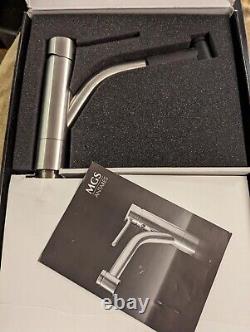 MGS Antares Stainless Steel Matt Finish Pull Out Dual Spray Kitchen Tap
