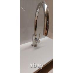 MGS Spin Polished Stainless Steel Kitchen Sink Mixer Tap 0143P