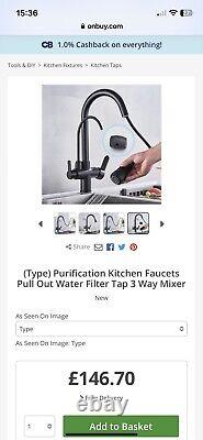 Matt black kitchen sink mixer tap