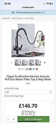 Matt black kitchen sink mixer tap