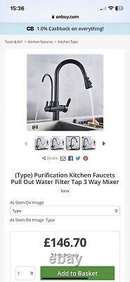 Matt black kitchen sink mixer tap