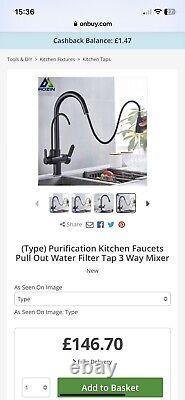 Matt black kitchen sink mixer tap