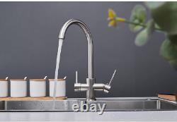 Maynosi 3 Way Kitchen Mixer Tap with Drinking Filtered Water Outlet, 3 in 1 Sink