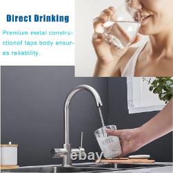 Maynosi 3 Way Kitchen Mixer Tap with Drinking Filtered Water Outlet, 3 in 1 Sink