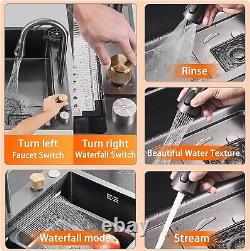 Multifunctional Stainless Steel Kitchen Sink Nano Raindance Waterfall Tap Faucet