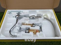 NEW Perrin & Rowe Kitchen Widespread Sink Mixer Tap with Lever 4771CP chrome
