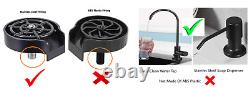 Nano Black Waterfall Tap kitchen sink Single Large Bowl s/steel cup glass washer