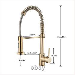 Onyzpily Gold Kitchen Tap Kitchen Sink Mixer tap with Solid Brass Commercial Si