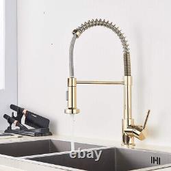 Onyzpily Gold Kitchen Tap Kitchen Sink Mixer tap with Solid Brass Commercial Si