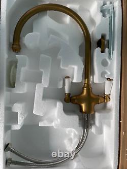 Perrin & Rowe, Aged Brass Mono Mixer Tap Ideal Belfast Sink, Brand New